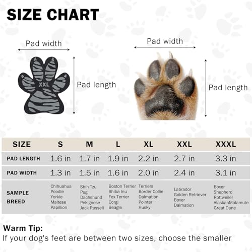 SCENEREAL Protetor de pata de cachorro antiderrapante para evitar que os cães escorreguem em pisos d