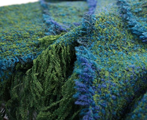 Wrap, Ruana Wraps for Women, Wool Shawl, Irish Gifts for Her, Biddy Murphy, Made in Ireland, 85% Lambswool, 54" X 72", Soft, Lightweight, Warm, Kelly Marine