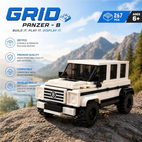 Image of Premium Building Blocks Set for Kids Age 6+ | 267 Pieces DIY Construction Toy | STEM Educational Learning Toy | Develops Problem Solving & Fine Motor Skills | Screen (Panzer B)