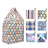 6 Pack Reusable Shopping Bags, 50 LBs Ripstop Foldable Grocery Totes, Pocket Eco Friendly Polyester...