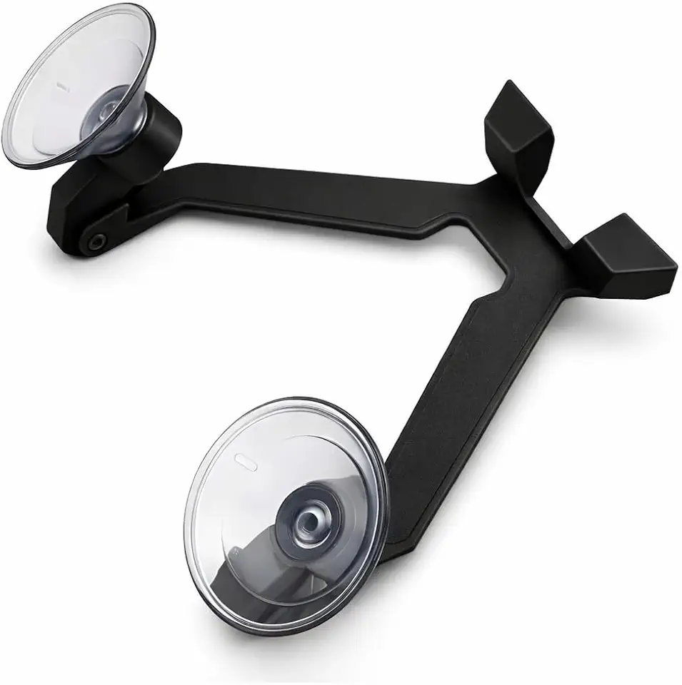 Suporte Veicular Premium Para Starlink Mini Dupla Ventosa Reforçada Fixação no Vidro Para-brisa Fixação no Vidro sem obstrução da visão do motorista - Ideal para Carros e Motohomes - Preto