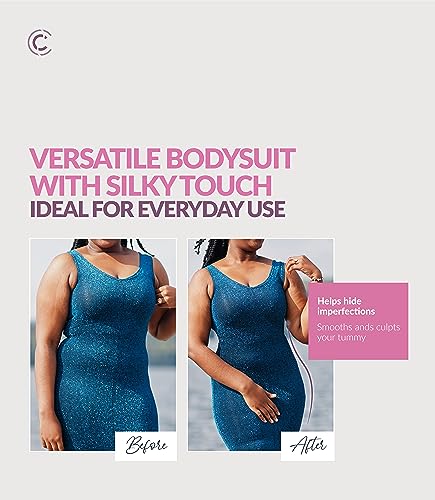 CURVEEZ Bodysuit for Women Tummy & FUPA Control Shapewear Seamless Sculpting Panty Full Bust Body Shaper Compression Tank Top4