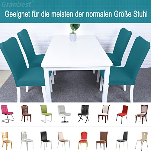 Granbest Premium Wasserdicht Esszimmer Stuhl Abdeckungen Satz Von 4, Stretch Hohen Zurück Stuhlhussen Slipcover Für Esszimmer… – Ansicht 5