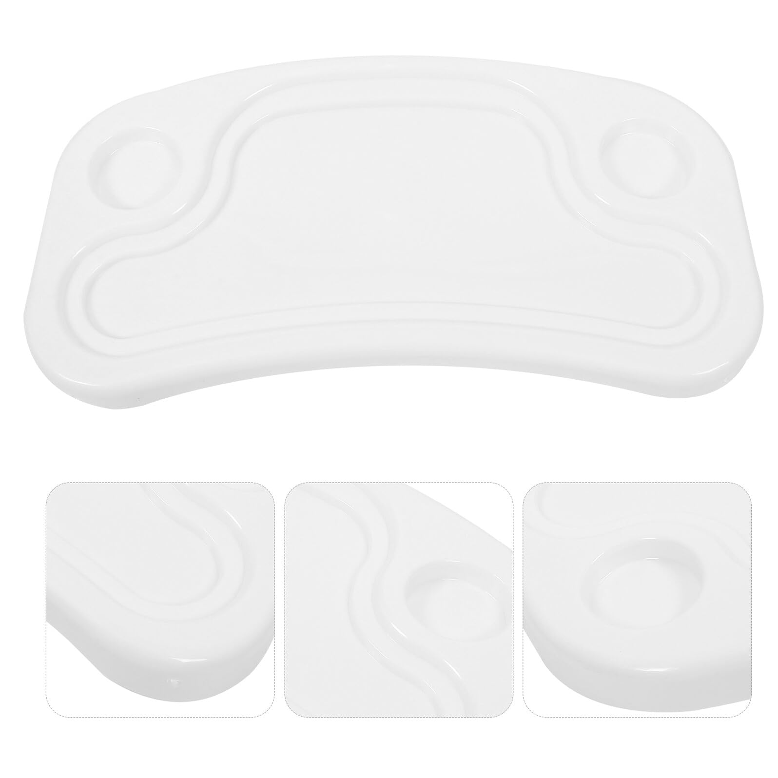 Hohopeti Vassoio per Seggiolone Bianco in Plastico Sicuro e Robusto, Accessorio per Pasti e Cena di Ragazzo Ragazza e Ragazzo Ragazza Design Semplice e Delicato