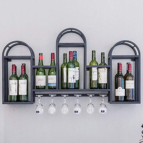 Soporte para botellas de vino 108x20x61cm color negro miniatura 2