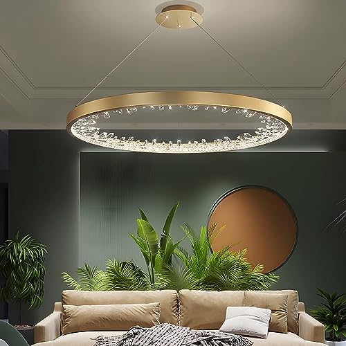 Luminaire suspendu LED cristal variable chic et dor&eacute; - 3