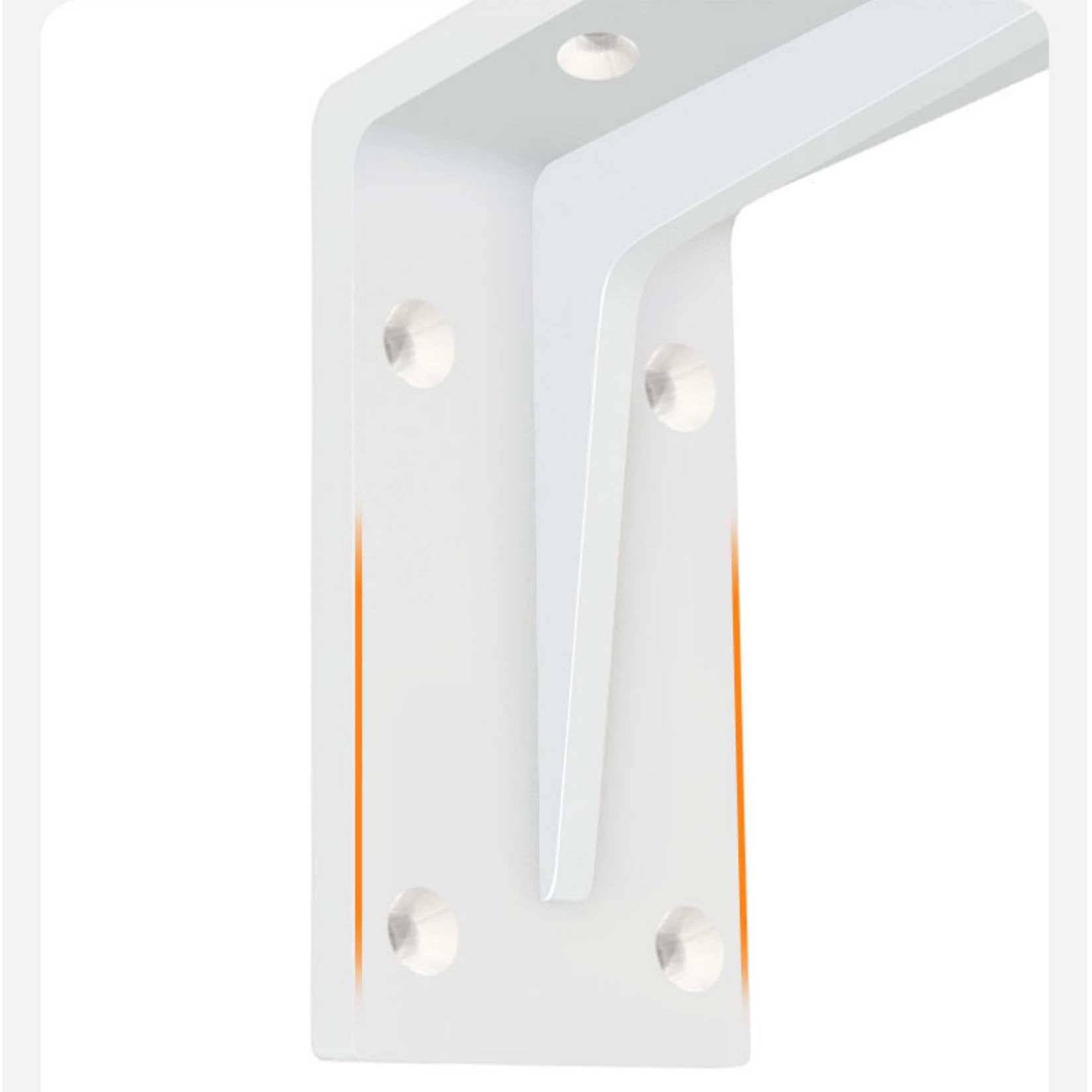 2 Piezas Soportes para Estantes Pesados de Pared,Escuadras Para Estanterias Flotante,Escuadras Metalicas,0,5 cm de Espesor,para Salón Cocina Libros,con Tornillos (60cm,Blanco)