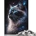 Produktbild 1000-teiliges Puzzle Galaxy Art Cat, Puzzle für Kinder, Kartonpuzzle, Puzzle für Erwachsene, Lernspiel, Herausforderungsspielzeug (Größe 38 x 26 cm)