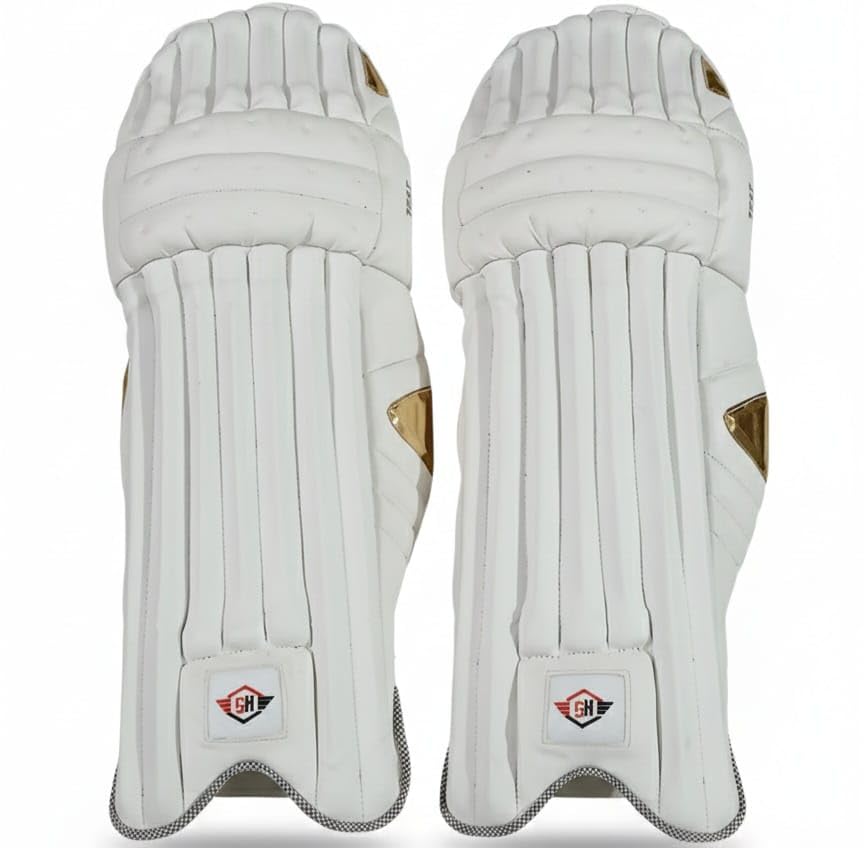 SH Attitude Cricket Batting Legguard for Men-Youth & Boys Color - White Left Handed Light Weight ( Pack of 1) (BOY)-image-11
