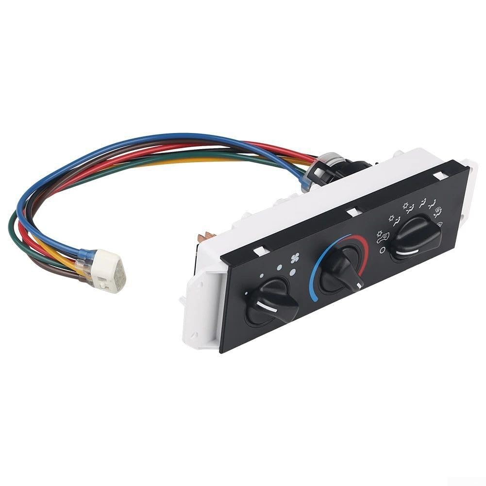 Interruttore del pannello di controllo del riscaldatore A/C compatibile con Jeep per Wrangler TJ 1999-2004, OE: 55037473AB, 55037473AB, 55037473AA, 55037612AA, 55056558AA, 55056559AA