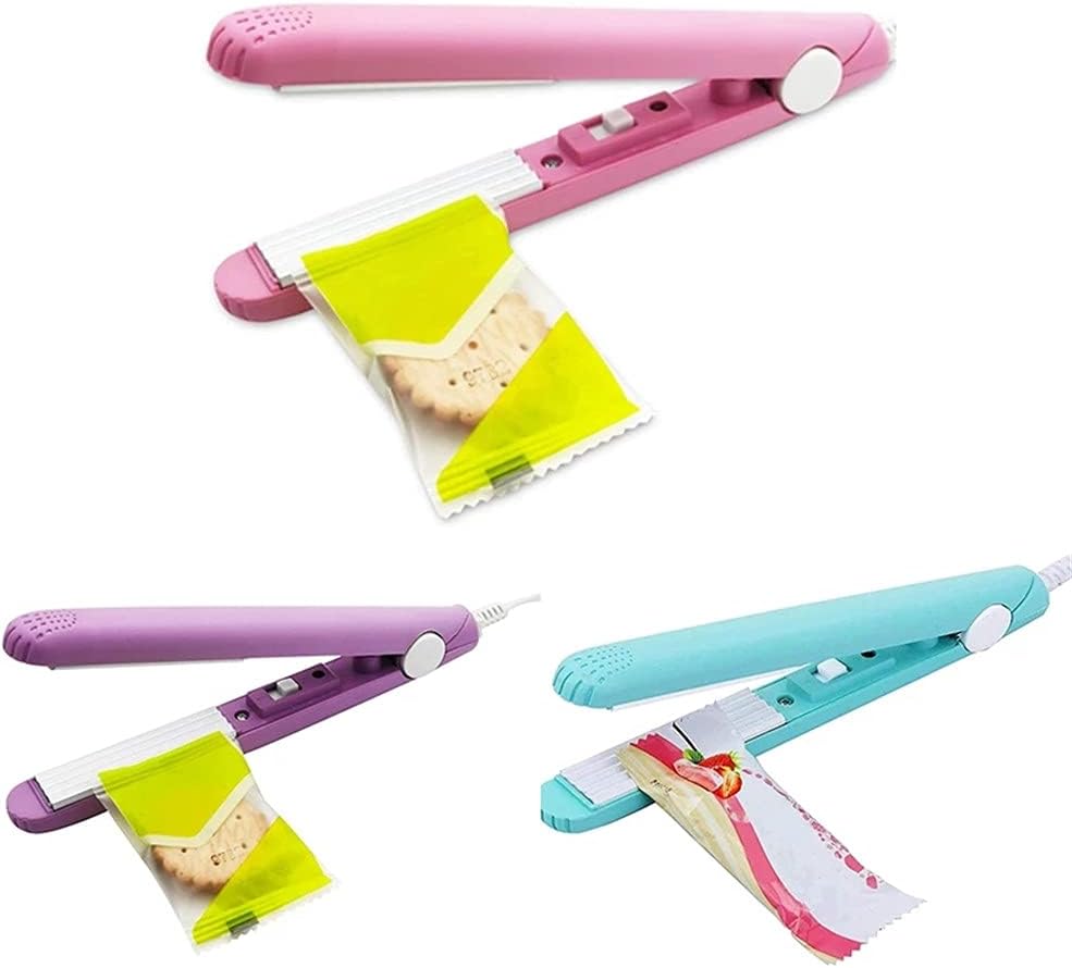 真空シーラーマシン、ミニバッグシーラーポータブルハンドヘルドミニヒートシーラーキッチンシール機、チップバッグ、ビニール袋、スナック（