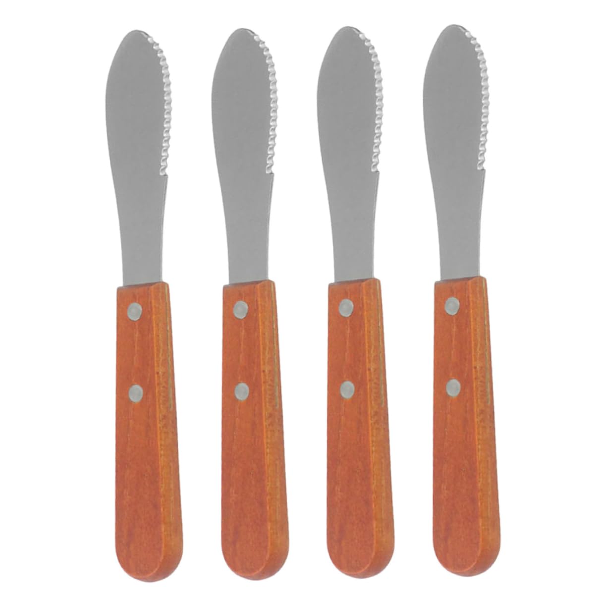 GRIRIW 4-piece Kitchen Tool Knife Set Cheese Slicer Bread Butter Jam Spreader Wooden Handle Cheese Spatula Precision Cutting Tool Ideal for Home Commercial