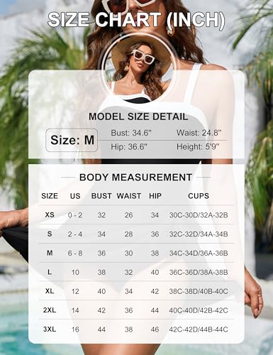 Blooming Jelly Women One Piece Swimsuit Tummy Control Swim Dress Color Block Modest Bathing Suit Retro Swim Suit Skirt(X-Large,Black) - Image 6