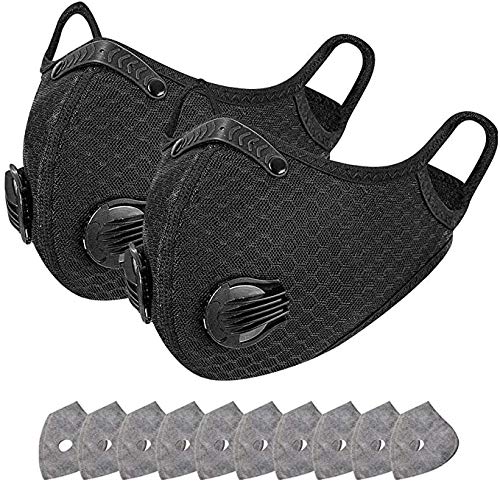 Best Cyber Monday 🔥 Reusable Dust Face Mask with Filters, Personal Protective Adjustable for Cycling, Running, Outdoor Activities(Black, 2 Mask + 10 Activated Carbon Filters Included) One-Day Sale: Up to 70% Off Reusable Dust Face Mask with Filters, Personal Protective Adjustable for Cycling, Running, Outdoor Activities(Black, 2 Mask + 10 Activated Carbon Filters Included)