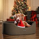 Feandrea Hundebett, Hundekorb, Wendekissen, 83 x 63 x 27 cm, braun PGW032K01