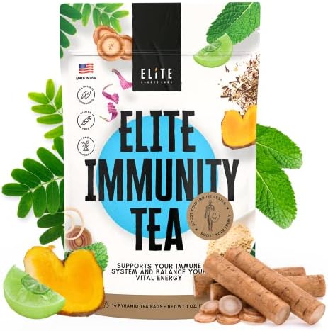 Boost Your Immune System Naturally with Elite Loose Leaf Immune Support Tea Bags. Organic Herbal Wellness Tea for Comfort and Immune Booster. 14 Immunity Tea Bags