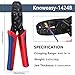 Knoweasy Weatherpack Crimp Tool and Open Barrel Terminal Crimp Tool for Molex, Delphi, AMP/Tyco, Harley - Wire Crimper Compatible with Deutsch DT Series, AWG 24-14 1424B
