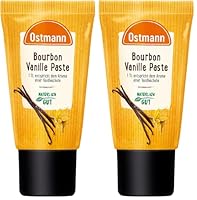 Ostmann Gewürze - Bourbon Vanillepaste aus natürlichen Zutaten, für Kuchen, Cremes und Desserts, 1 TL : Aroma einer Borubon Vanille-Schote- 50 g in praktischer Dosier-Tube (Packung mit 2)