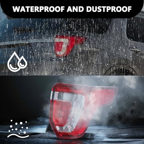 Image of Aosky LED Tail Light Assembly Compatible with 2016-2019 Ford Exlporer Police Interceptor Rear Taillight Brake Signal Lamp with Bulbs RH (Right Passenger Side)