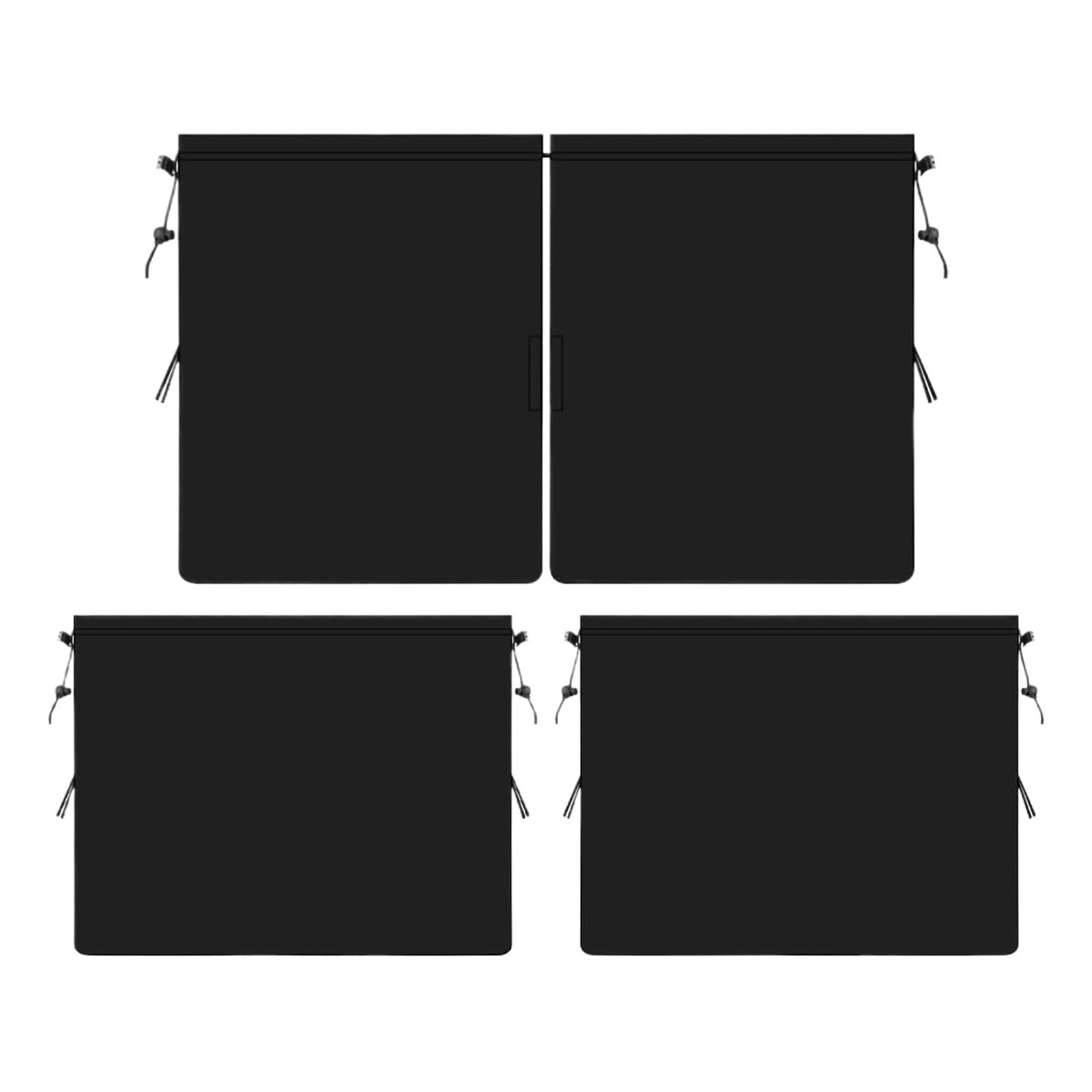 Rideaux de Séparation Voiture Rideaux d'intimité de Voiture, Couverture Universelle Pare-Soleil fenêtre for Bloquer la lumière for Dormir, Voyager, Camping(3pcs Black)