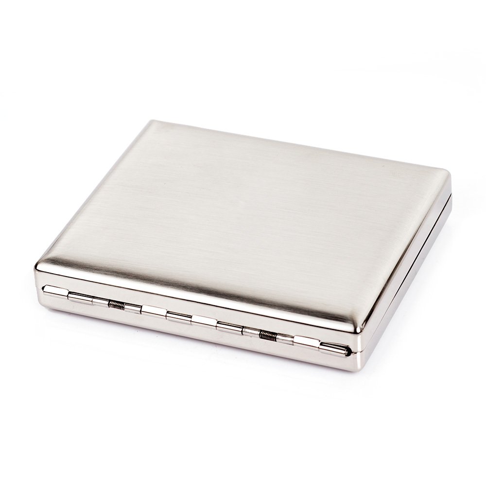 tobacco box amazon Amazon.com: Brushed Stainless Steel Metal Cigarette Case Holder Box Holds  20 Cigarettes (Type 1) : Health & Household