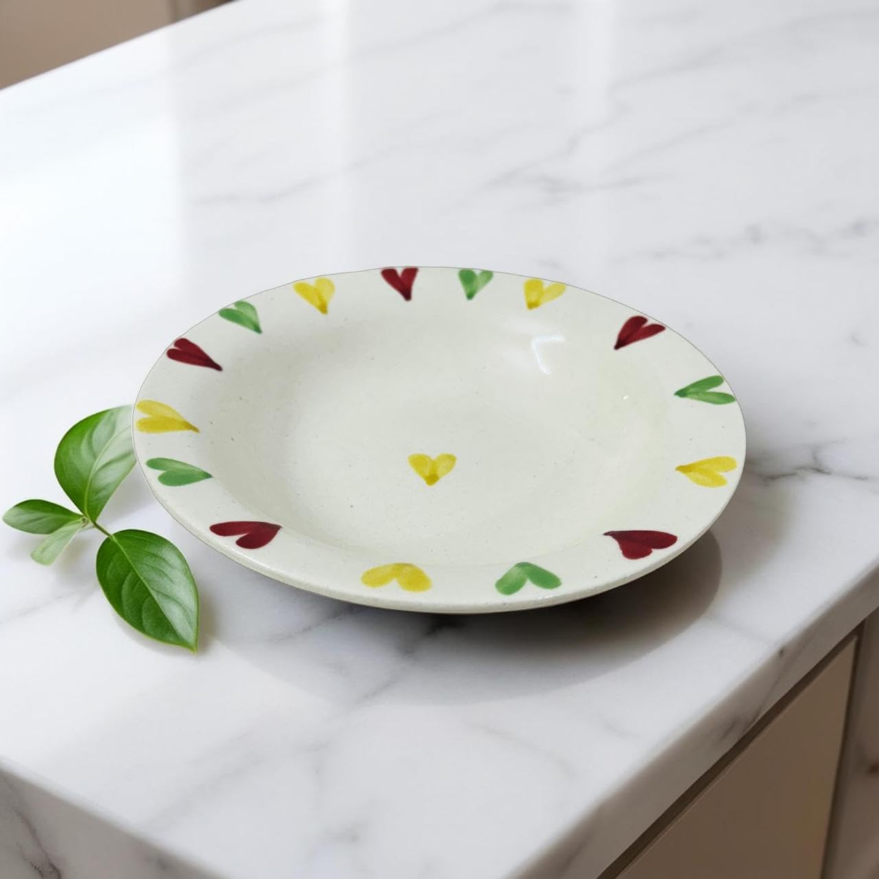 Blue Heart Ceramic Soup Plates - 2 Pack -23