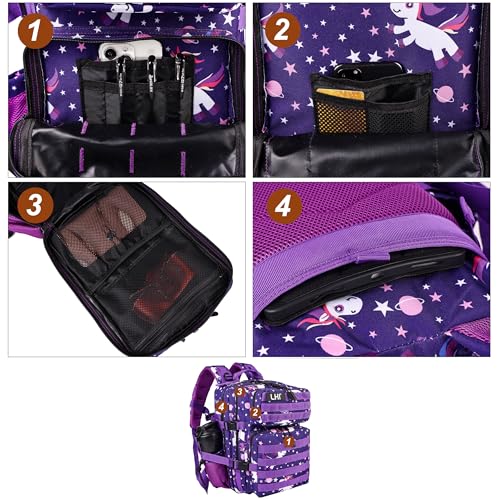 Image of LHI Tactical Military Backpack for Men and Women 25L /35L Army Assault Pack Bag Small Rucksack with Bottle Holder