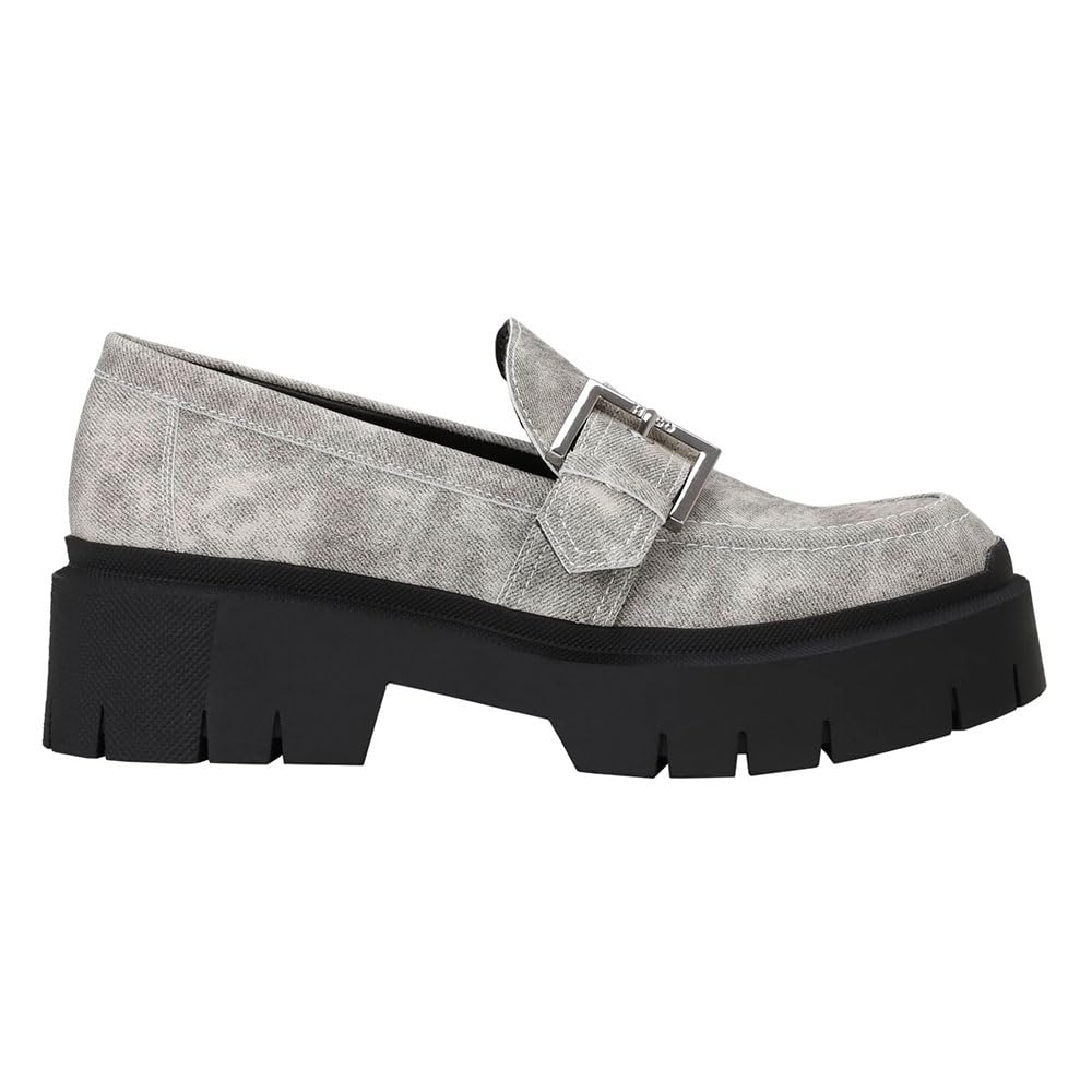 Hugo Women's Kris_Loafer_bkdpu Flats, Open Grey60, 7.5 UK