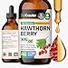 BIO KRAUTER® Hawthorn Berry for Circulatory Support - Hawthorne Berry Supplement for Relaxation & General Wellness - 4 Fl.Oz Calm Liquid Drops, Alcohol & Sugar Free, 56 Days of Supply