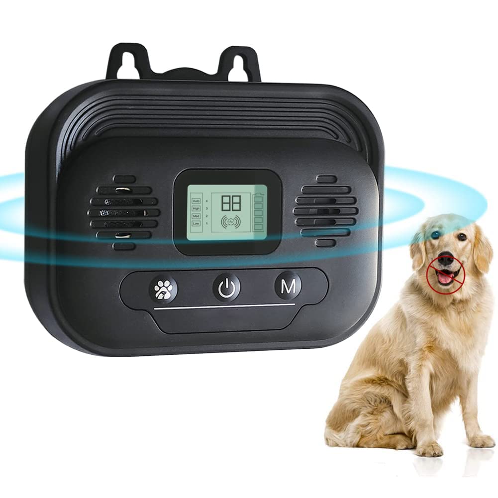 – MAKINGTEC Anti Barking Control Device, Ultrasonic Dog Bark Deterrent Stop Barking, Upgraded LCD Display Screen Outdoor Bark Control Device Up to 50 FT Range