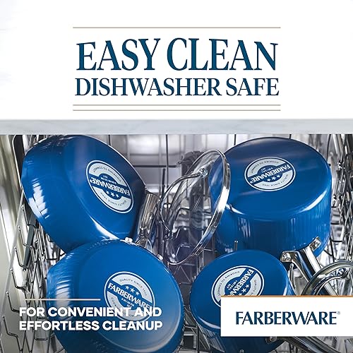 Farberware Style Nonstick Cookware Saute Pan with Lid, Dishwasher Safe, 3 Quart - Blue - image 3