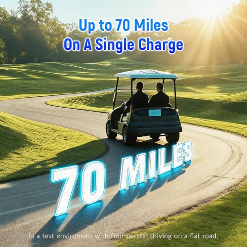 Image of WattCycle 48V 105Ah LiFePO4 Golf Cart Lithium Battery with 250A Smart BMS, Bluetooth Monitoring, IP65 Metal Case, 15000+ Cycle Deep Cycle Battery for Golf Carts, Solar Storage, RV, Home Backup