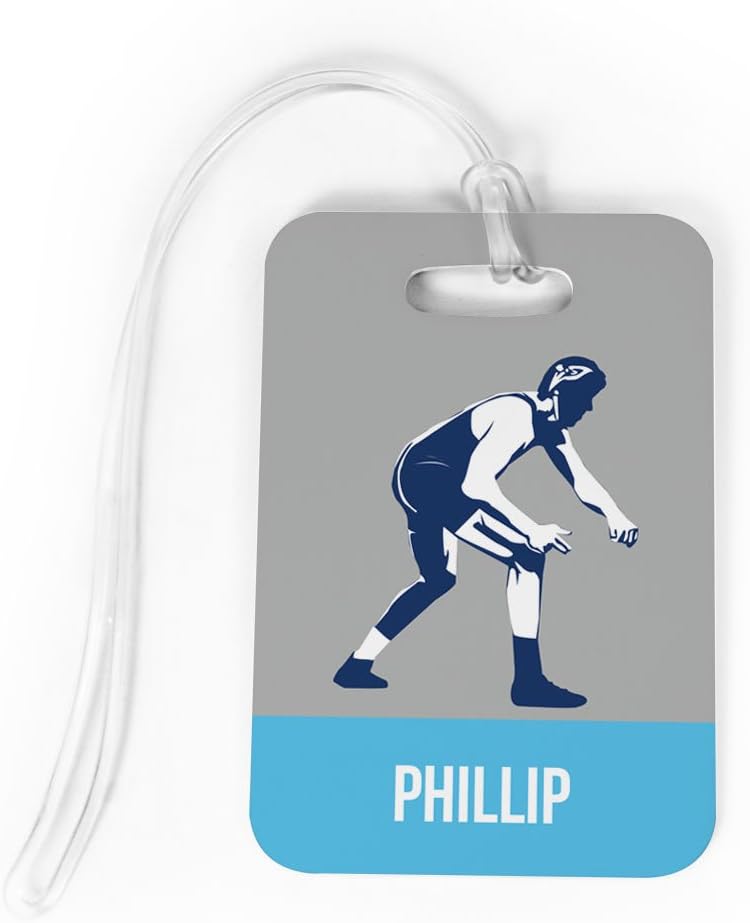 Wrestling Luggage & Bag Tag Personalized Wrestler
