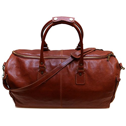 Convertible Full Grain Leather Garment Duffle Bag - Floto Roma