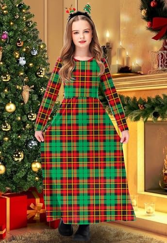 Image of Deerose Girls Maxi Dress Short Sleeve Casual Long Dresses with Pockets 5-14 Years
