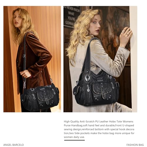 Image of Angel Barcelo Hobo Bag for Women Crossbody Purse and Handbags Shoulder Bags