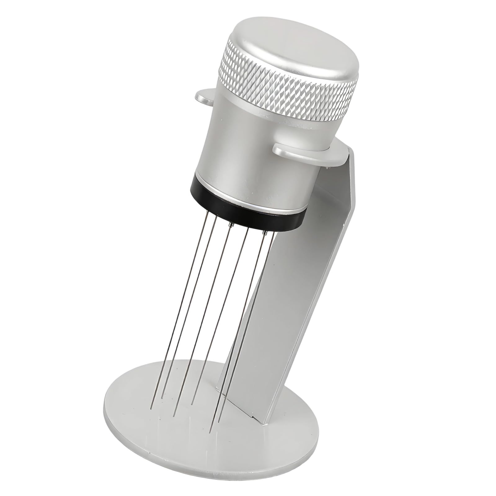 Aqvjd Espresso Adjustable Espresso Stirrer Needle Distributor Tool with 6 Needle Stand Coffee Distributor Stirrer Coffee Powder Disperser
