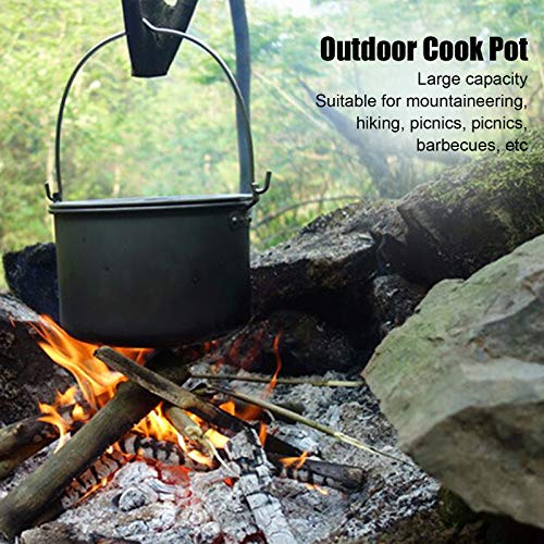 Evtscan 4 Quart Portable Camping Pot, Aluminum Alloy Camping Cookware, For Outdoor Camping Hiking Backpacking Picnic Bbq Cookware, For 5 To 8 People #TOP4