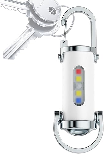 Keychain Flashlight, Rechargeable Bright Led Light, 7 Mode Mini Keychain Flashlight, Aluminum Small Pocket Torch, Camping and Survival Accessories