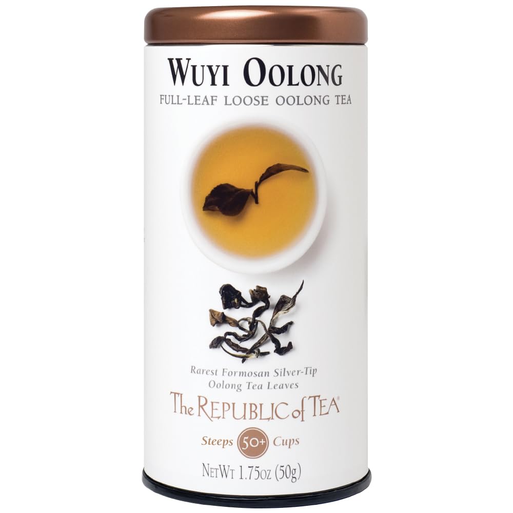 The Republic of Tea Wuyi Oolong Full-Leaf Black Tea, 1.75 Ounces / 50-60 Cups