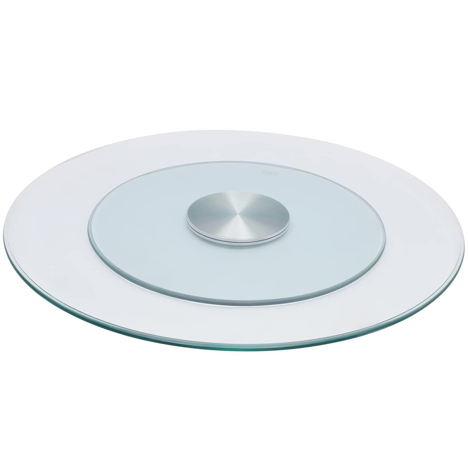 Plateau rotatif rond transparent 70cm en verre trempé antidéflagrant de cuisine
