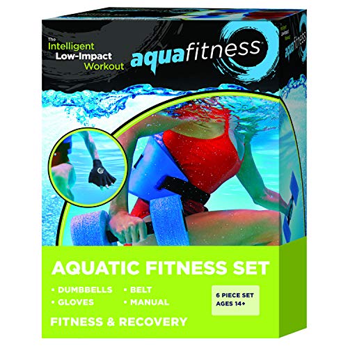 New & Improved AQUA 6 Piece Fitness Set for Water Aerobics, Pool Exercise