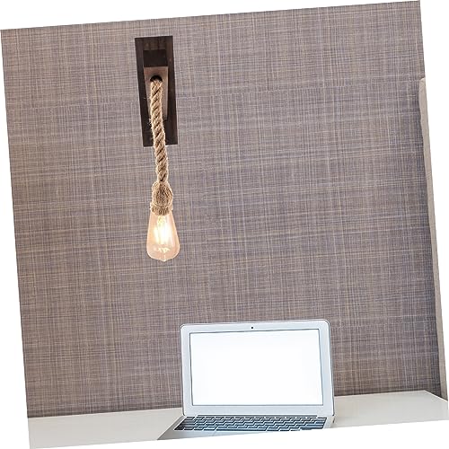 Lámpara de pared rústica KOMBIUDA de madera y cuerda para iluminación de hogar 5