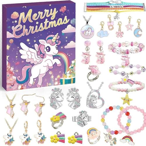 Pulsera con dije de calendario de Adviento 2025 para niñas y mujeres, kit de fabricación de pulseras de joyería de 24 días, regalos de cuenta regresiva de Navidad para hija, novia, esposa, mamá (juego