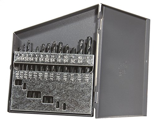 Viking Drill and Tool 06073 Type 248 Black Oxide Jobber Drill 118 Degree Point HSS Bit Set (13 Piece)