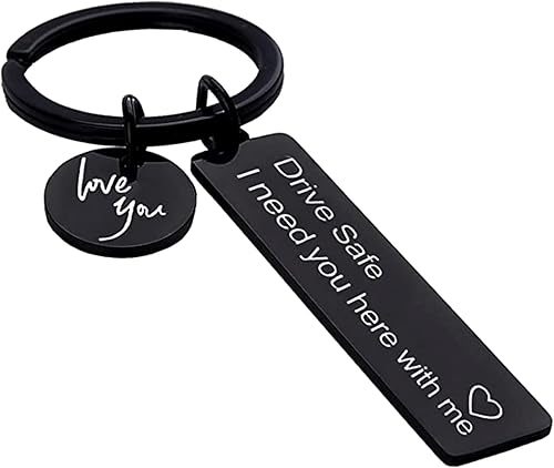 Llavero seguro para conducir para novio, regalo del día de San Valentín para novio, marido, llavero de Navidad