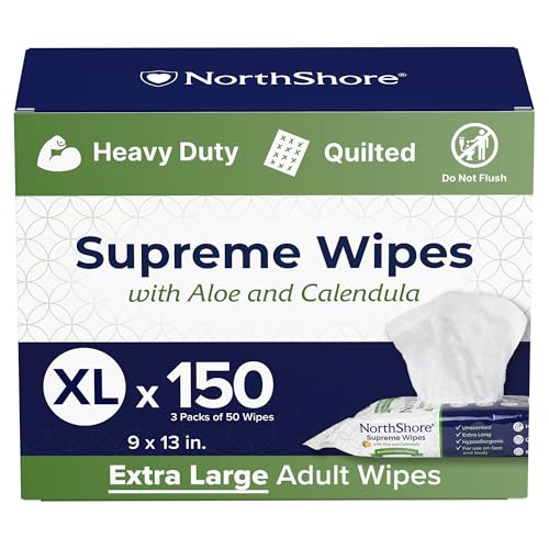 NorthShore Supreme Heavy-Duty Quilted Wipes,...