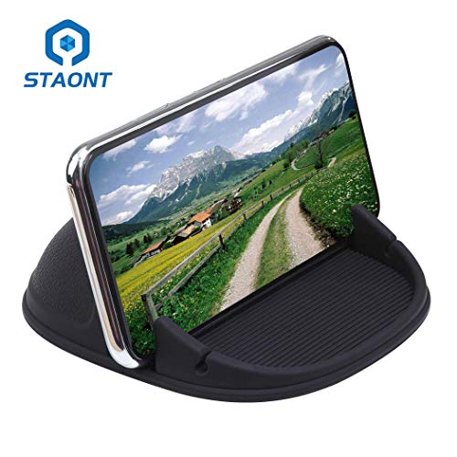 Car Phone Holder, Staont Anti-Slip Silicone Dashboard Car Pad Compatible with iPhone, Samsung
