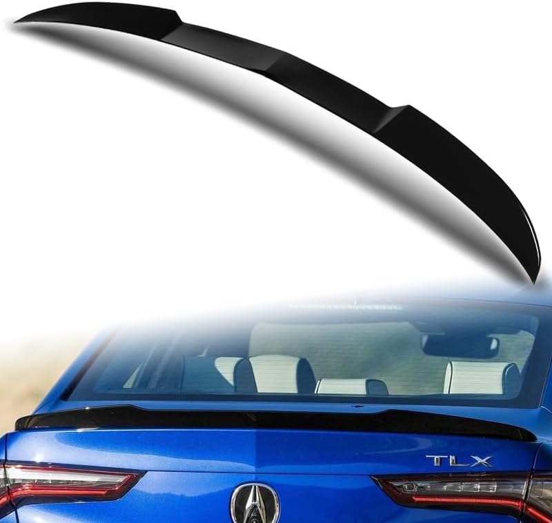 W-Power Duckbill Trunk Spoiler Wing Lid Rear Tail Lip ABS V-Style Fit for 2021-2025 Acura TLX, Car Mods Accessories, Auto Body Kit Replacement Part Assembly, 2022 2023 2024 (Pearl Black)