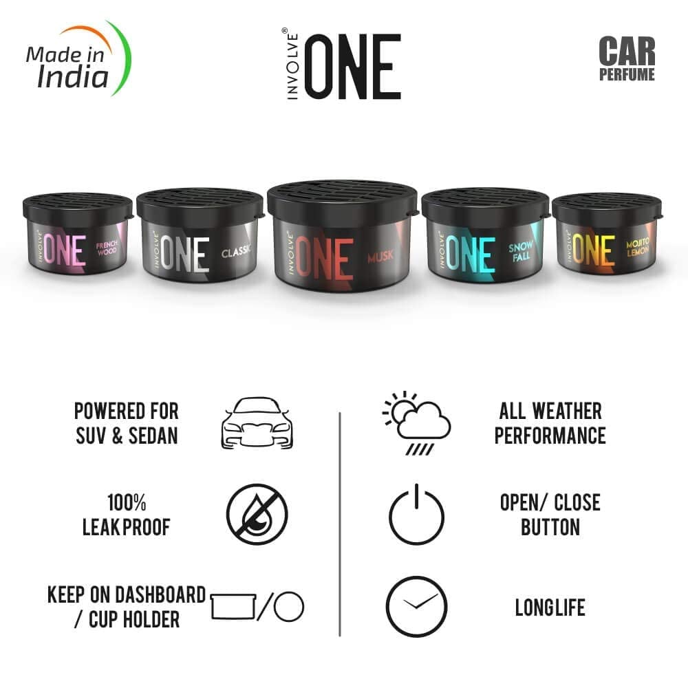Involve Your Senses One French Wood Organic Car Perfume, Strong Fiber Air Freshener to Freshen'up Your Car - IONE07-40g | Car Accessories interior | car fresheners | Car perfumes Luxury 3